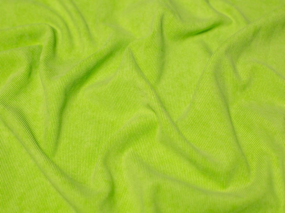 Minerva Core Range Green 15 Wale Stretch Woven Corduroy Fabric