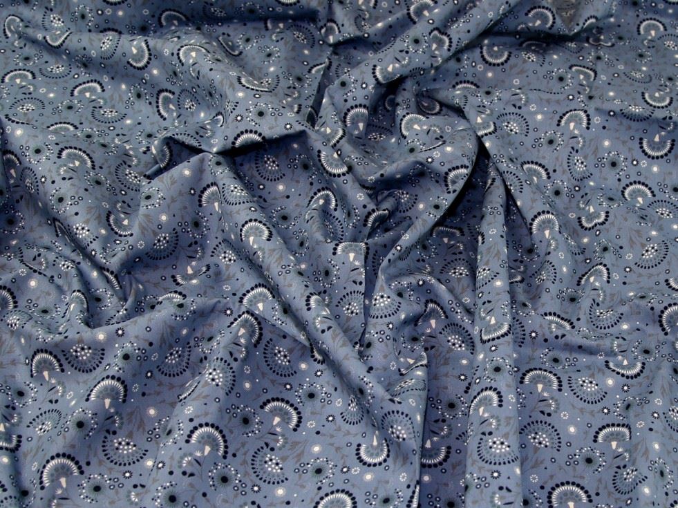 John Louden Blue 100% Cotton Fabric