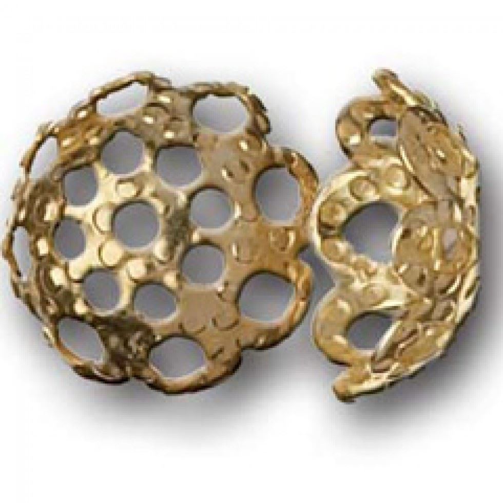 Trimits Gold Filigree Cap Findings (Value Pack Of 3)