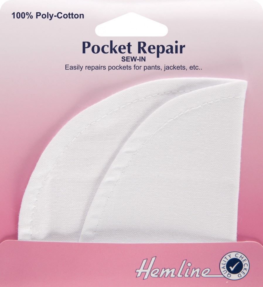 Minerva Repair Trouser Pockets White Hemline H876