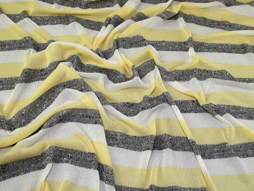 Lemon Deadstock Slub Sweater Knit Stretch Fabric
