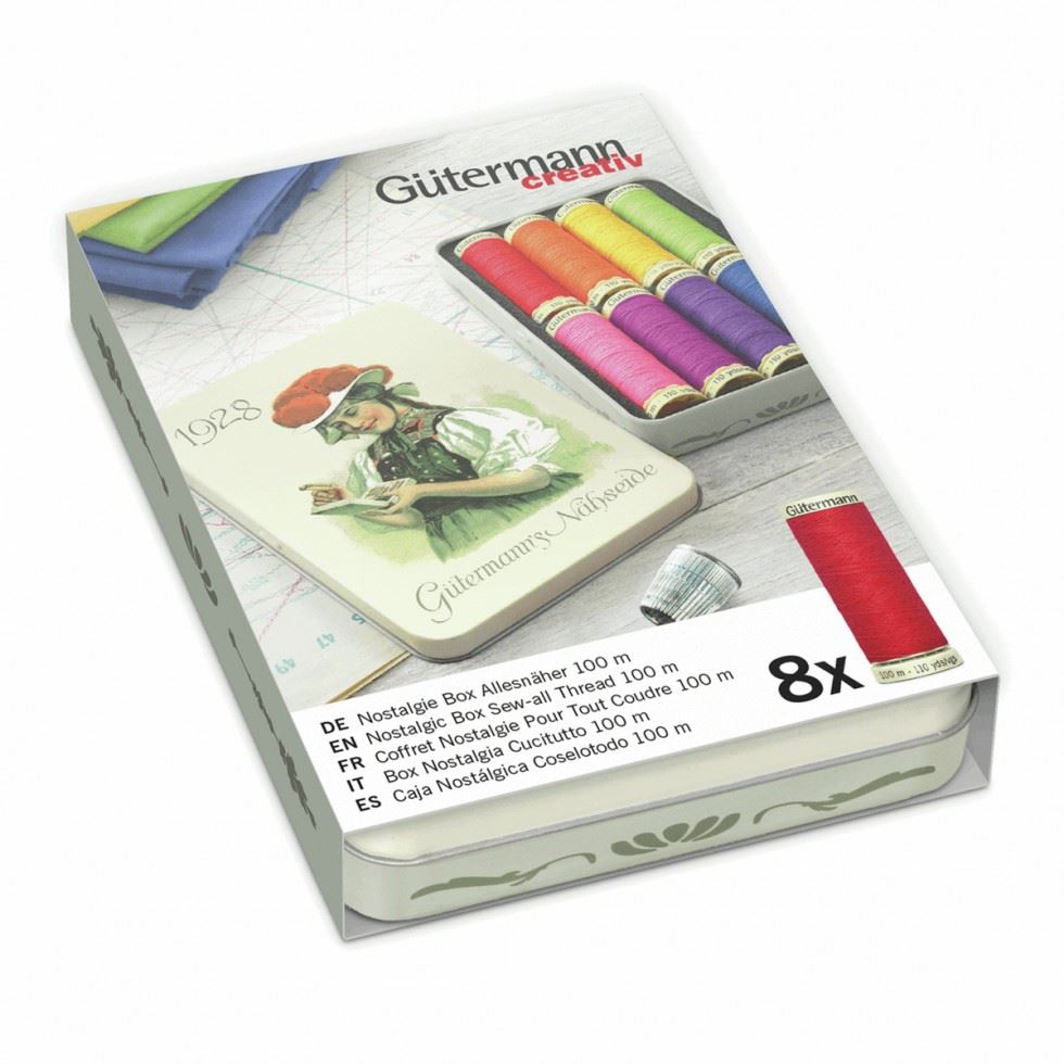 Gutermann Bright Shades Nostalgic Box Sew All Thread Set