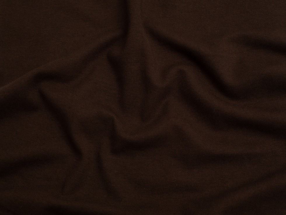 Minerva Core Range Organic Tubular Ribbing Stretch Knit Fabric Dark Brown
 
