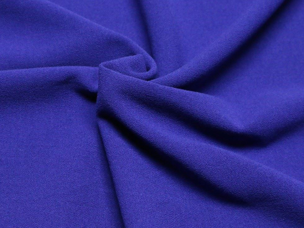 Purple Deadstock Viscose Stretch Woven Crepe Fabric