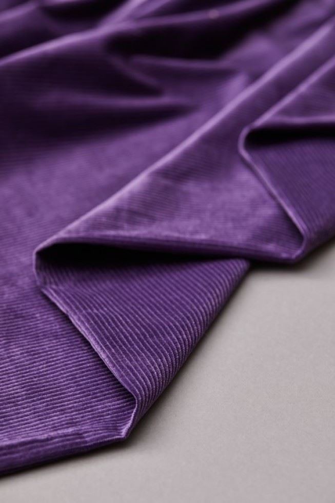 Mind The Maker Plum Organic Kora Stretch Woven Corduroy Fabric