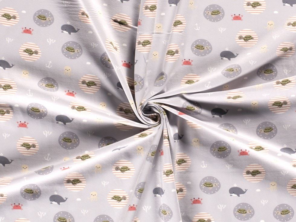 Cotton Jersey Stretch Knit Fabric Grey
 