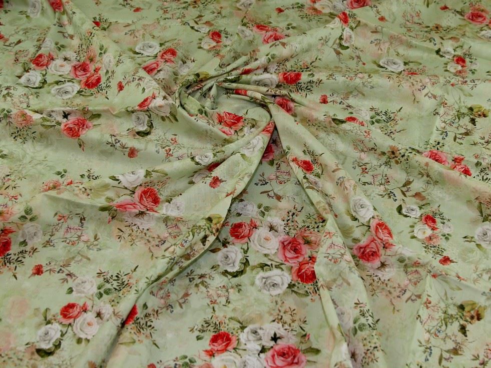 John Louden Green Cotton Lawn Fabric