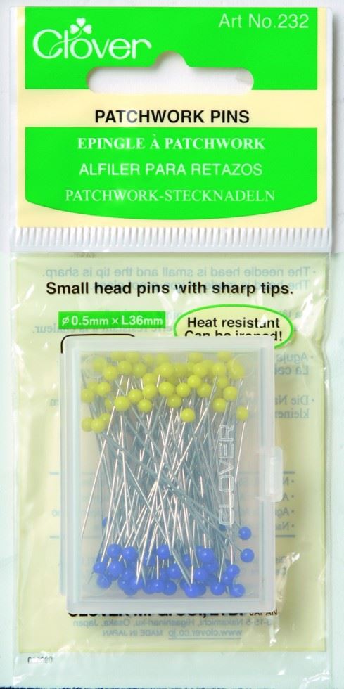 Clover Glass Head Patchwork Pins
 