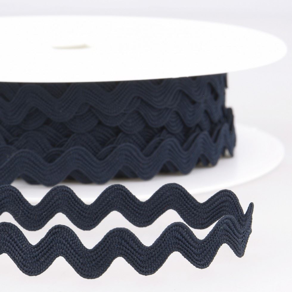 Stephanoise Ric Rac Trim Dark Navy
 
