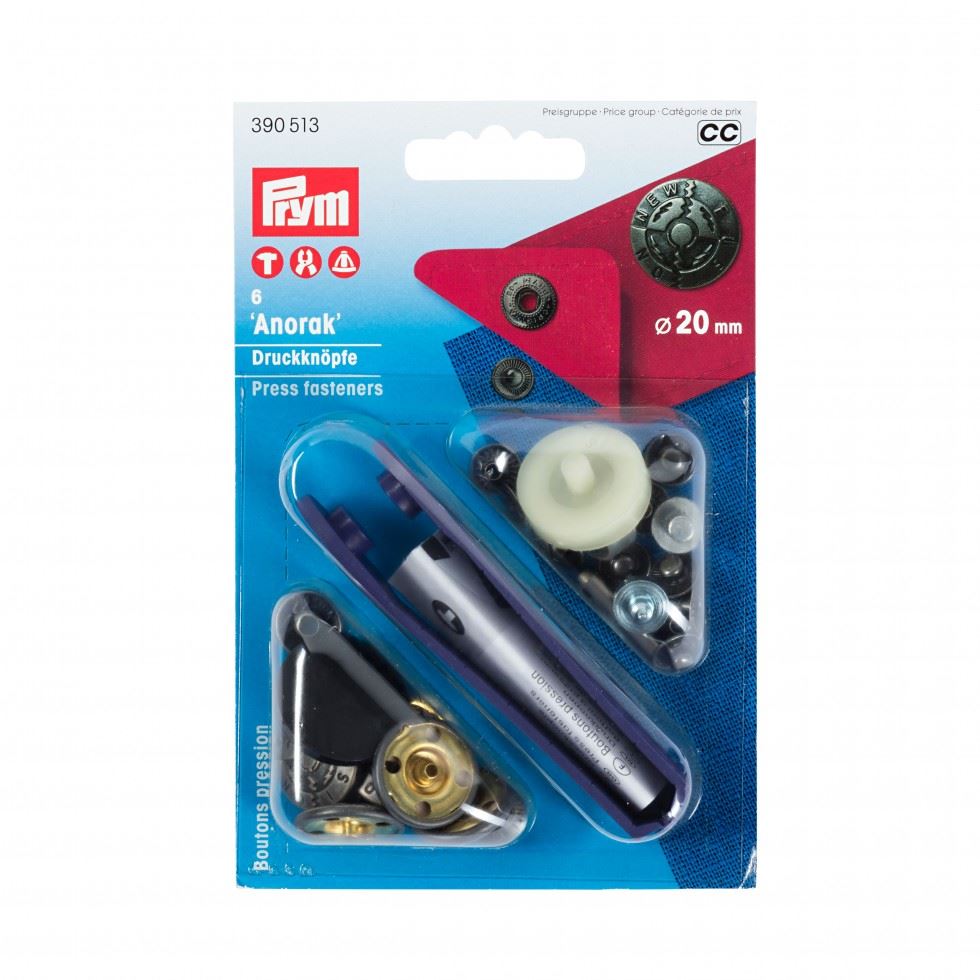 Prym Silver Anorak Snaps Press Fasteners