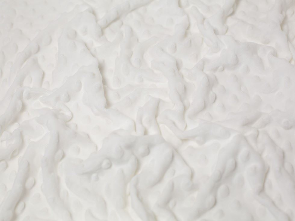 Minerva Core Range Ivory Heavy Embossed Dimple Plush Fleece Fabric
