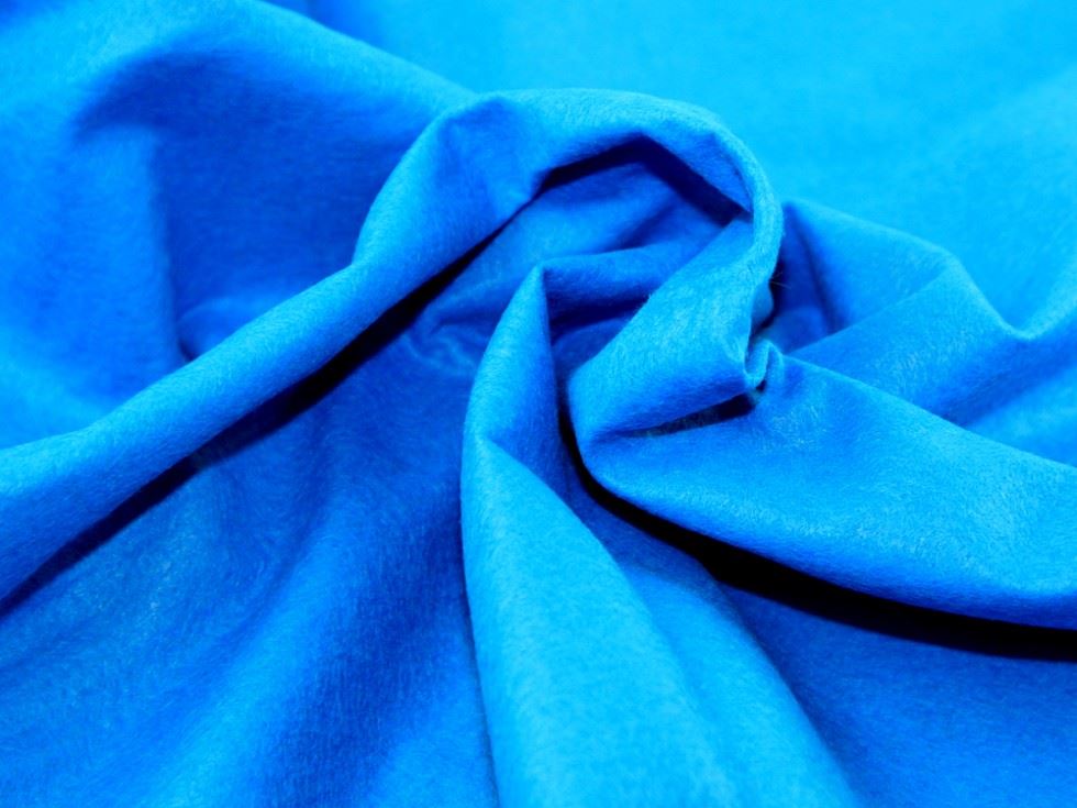 Peacock Deadstock Wool Felt Fabric