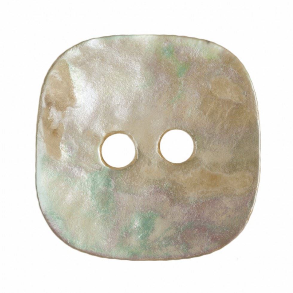 Hemline Cream Square Shell Buttons