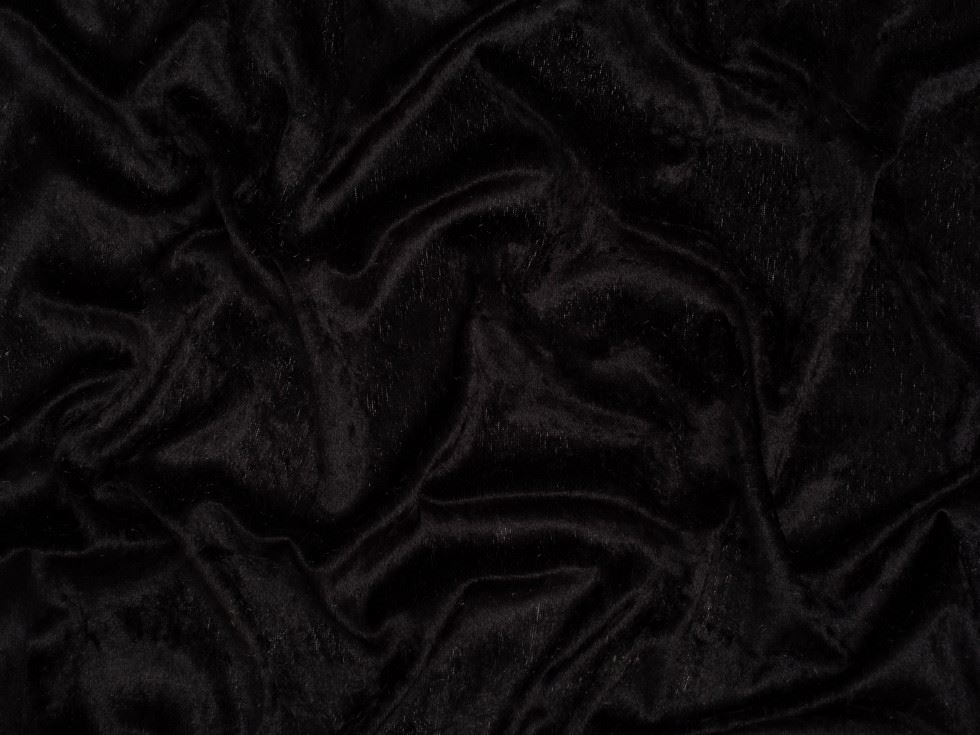 Minerva Core Range Crush Velvet Stretch Knit Fabric Jet Black
 