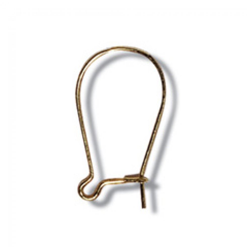 Trimits Gold Kidney Ear Wire Findings (Value Pack Of 5)