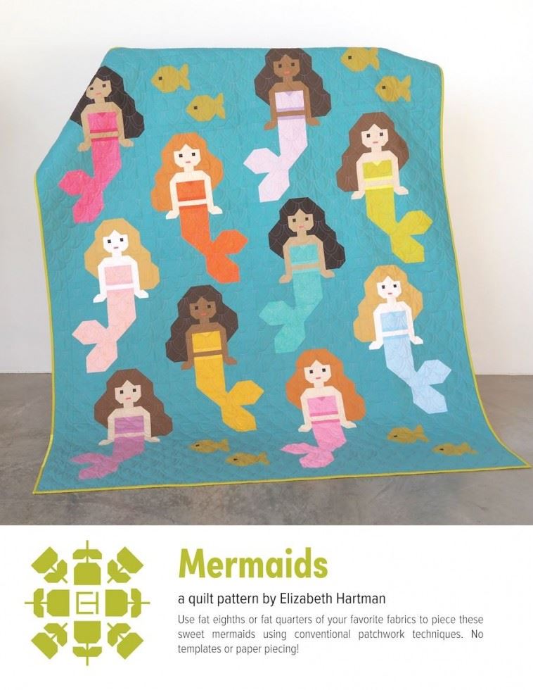 Elizabeth Hartman Quilting Pattern Mermaids Quilt
 
