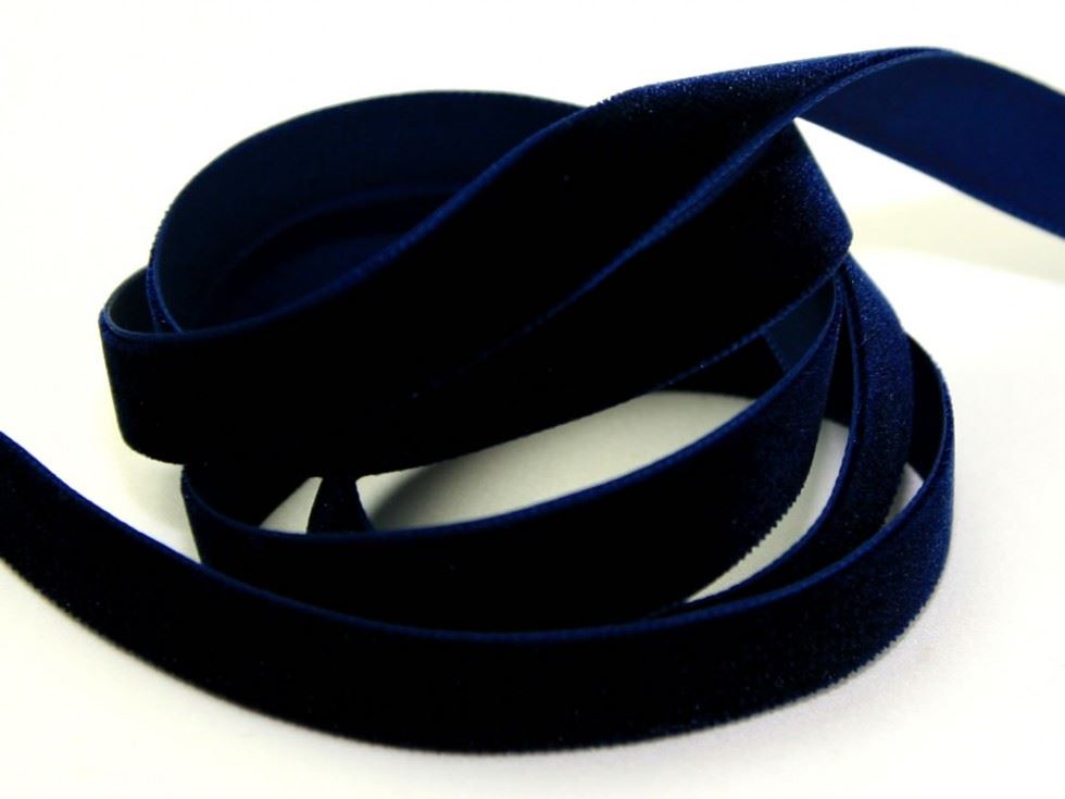 Berisfords 9419 Navy Velvet Ribbon Mini Roll