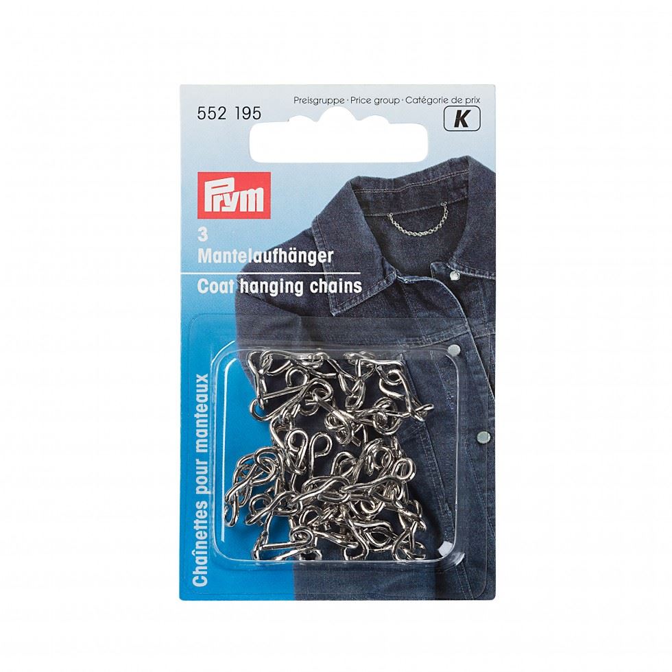 Prym Metal Coat Chains Silver
 