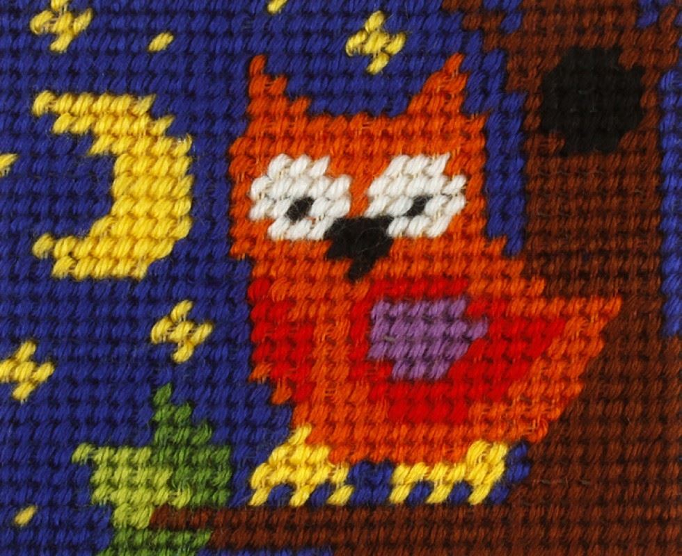 Orchidea Needlepoint Kit My First Embroidery Owl