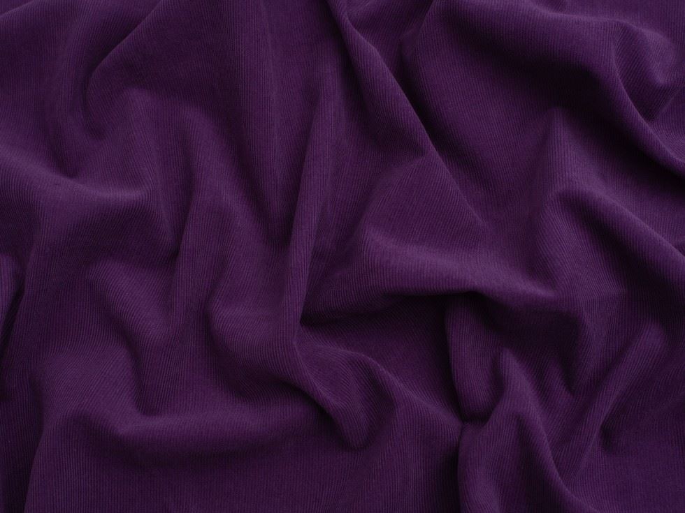 Minerva Core Range 21 Wale Cotton Babycord Fabric Purple