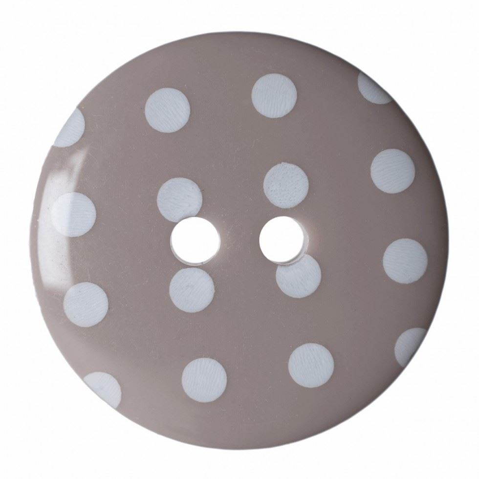 Hemline Grey Polka Dot Buttons