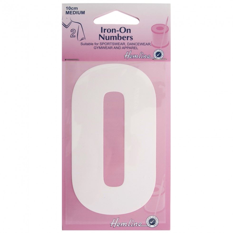Hemline White Number 0 Number Patch Motif