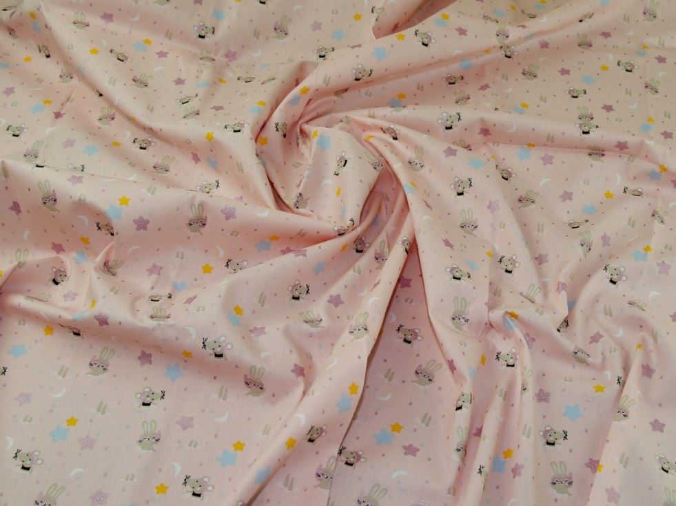 John Louden Pink 100% Cotton Poplin Fabric