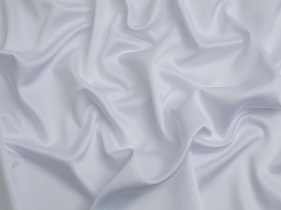 Minerva Core Range White Royal Micro Satin Fabric