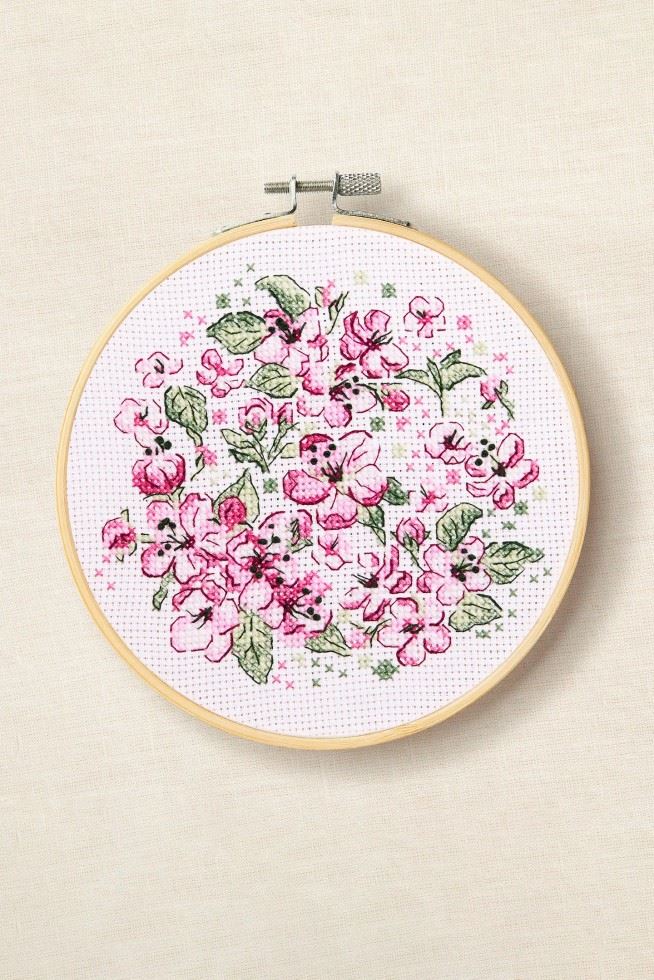 Minerva Counted Cross Stitch Kit Cherry Blossom Dmc Bk412