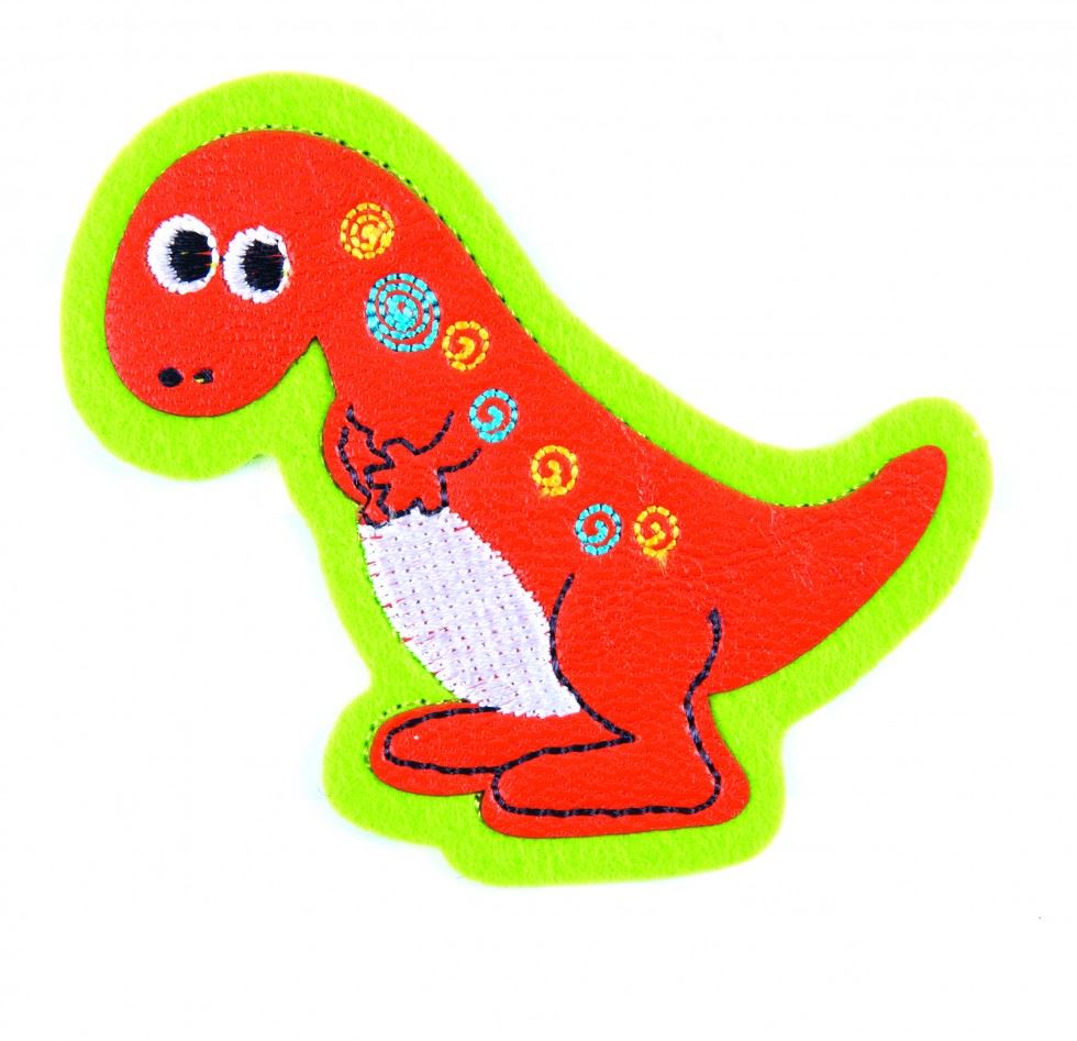 Craft Factory Orange/Blue/Yellow Patch Motif Dinosaur