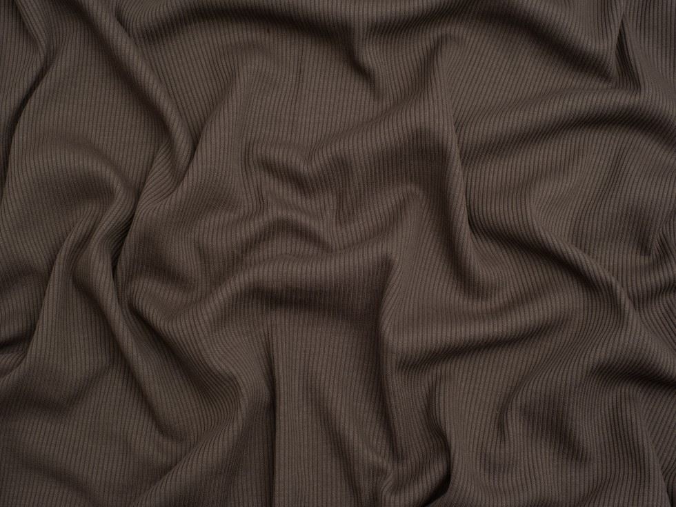 Minerva Core Range Mini Waffle Textured Stretch Knit Fabric Taupe
 
