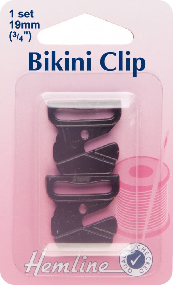 Hemline Black Bikini Clasp Buckles