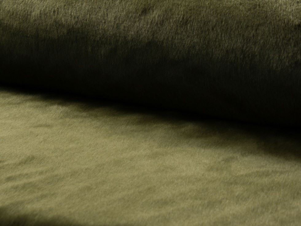 Army Green Deadstock Fantasy Faux Fur Fabric