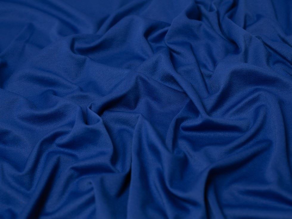 Minerva Core Range Polyester Ponte Roma Double Stretch Knit Fabric Royal Blue
 
