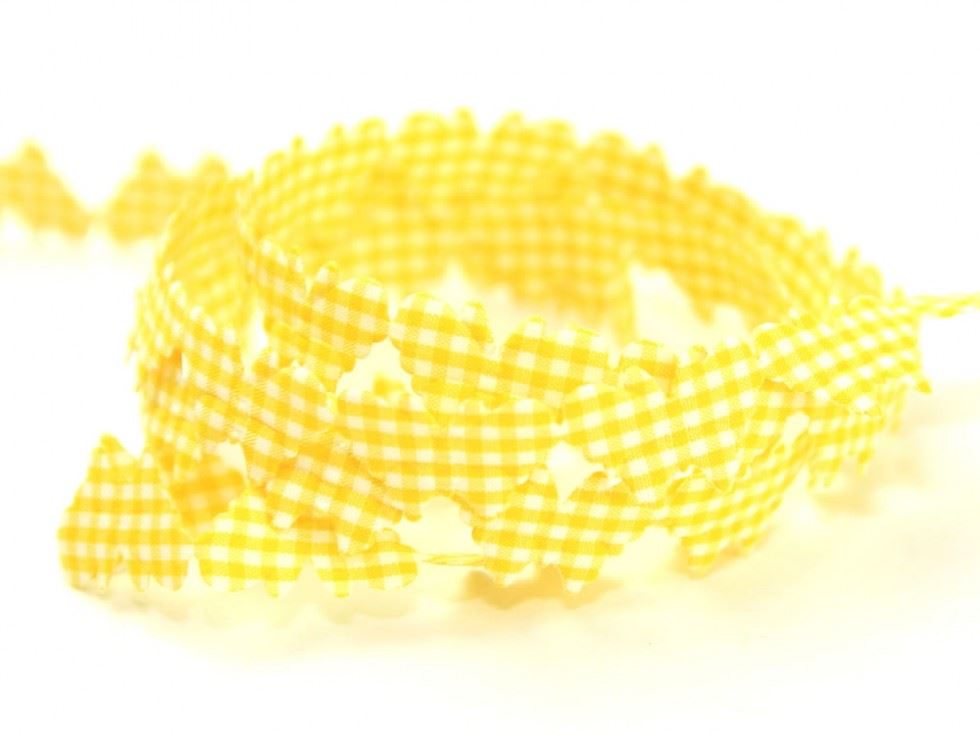 Yellow Gingham Butterfly Trim