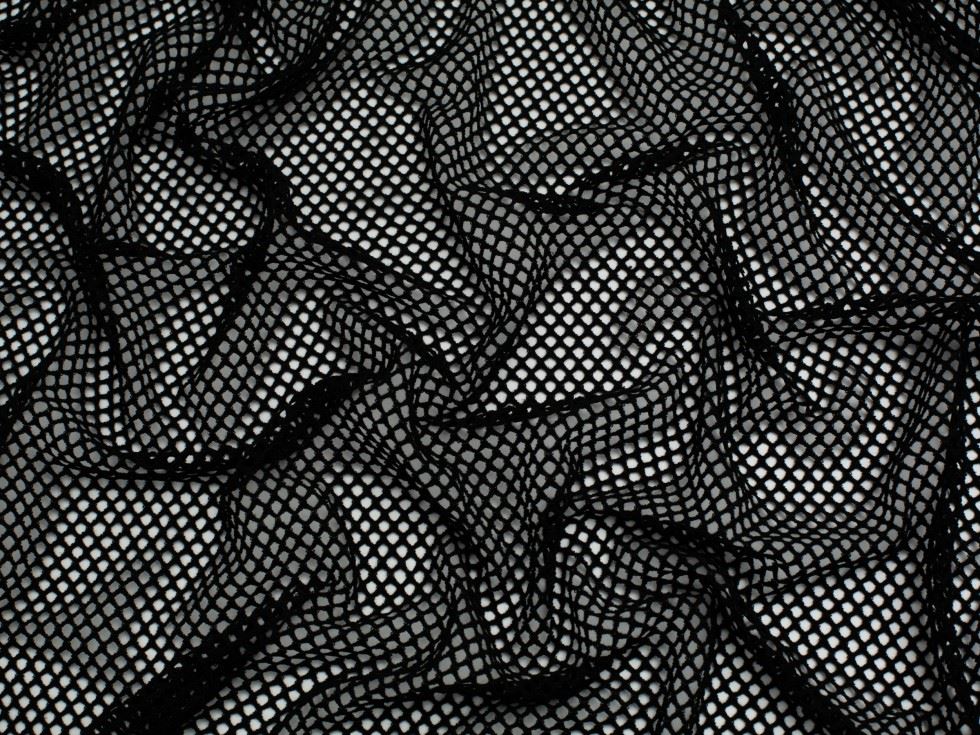 Minerva Core Range Black Fishnet Stretch Mesh Fabric