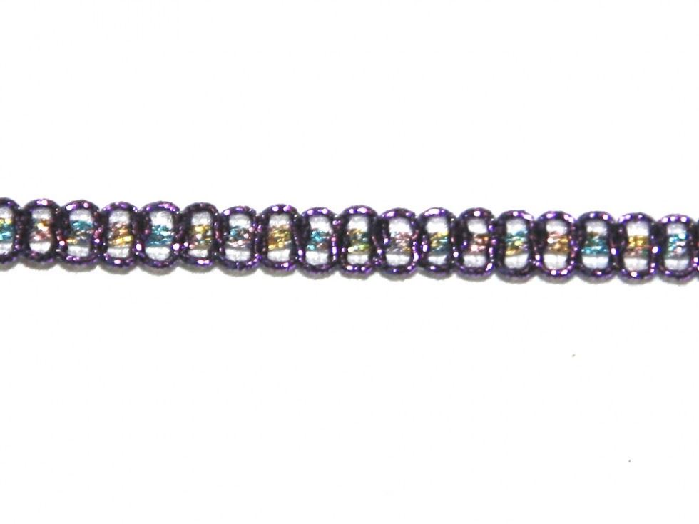 Essential Trimmings Purple Fine Metallic Braid Trim