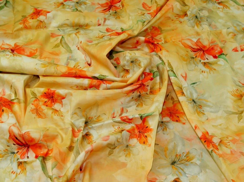 John Louden Yellow Cotton Lawn Fabric