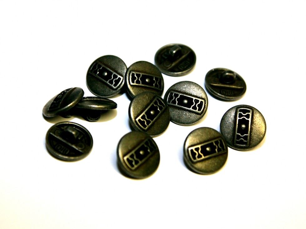 Dill Antique Silver Round Metal Buttons (Value Pack)