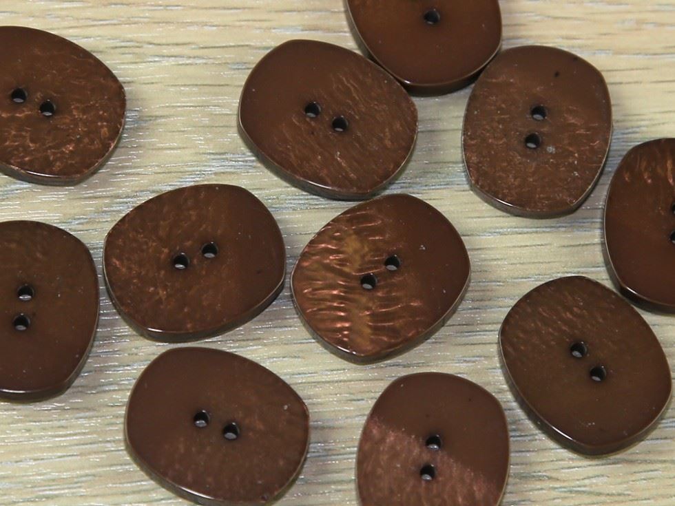 Dill Oval Shimmer Buttons (Value Pack) Brown
 