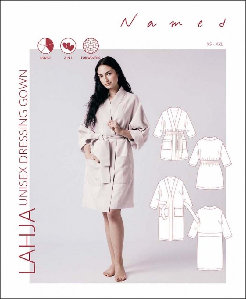 Named Clothing Paper Sewing Pattern Lahja Dressing Gown
 