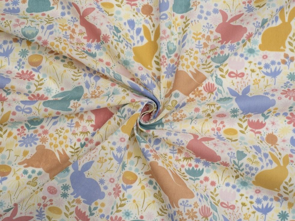 Multicoloured Printed Polycotton Fabric