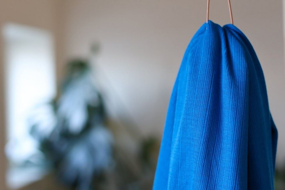 Mind The Maker Intense Blue Viscose Rib Stretch Knit Fabric