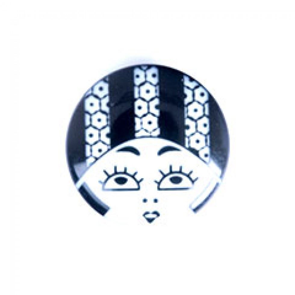 Trimits Black & White Art Deco Face Buttons