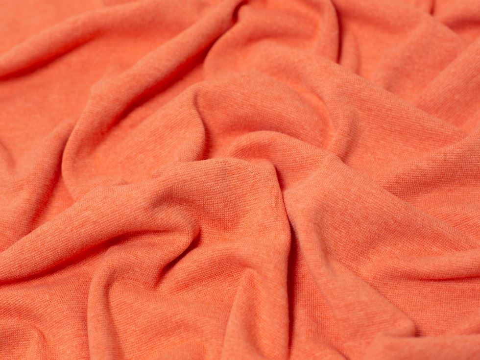Minerva Core Range Tango Melange Tubular Ribbing Stretch Knit Fabric