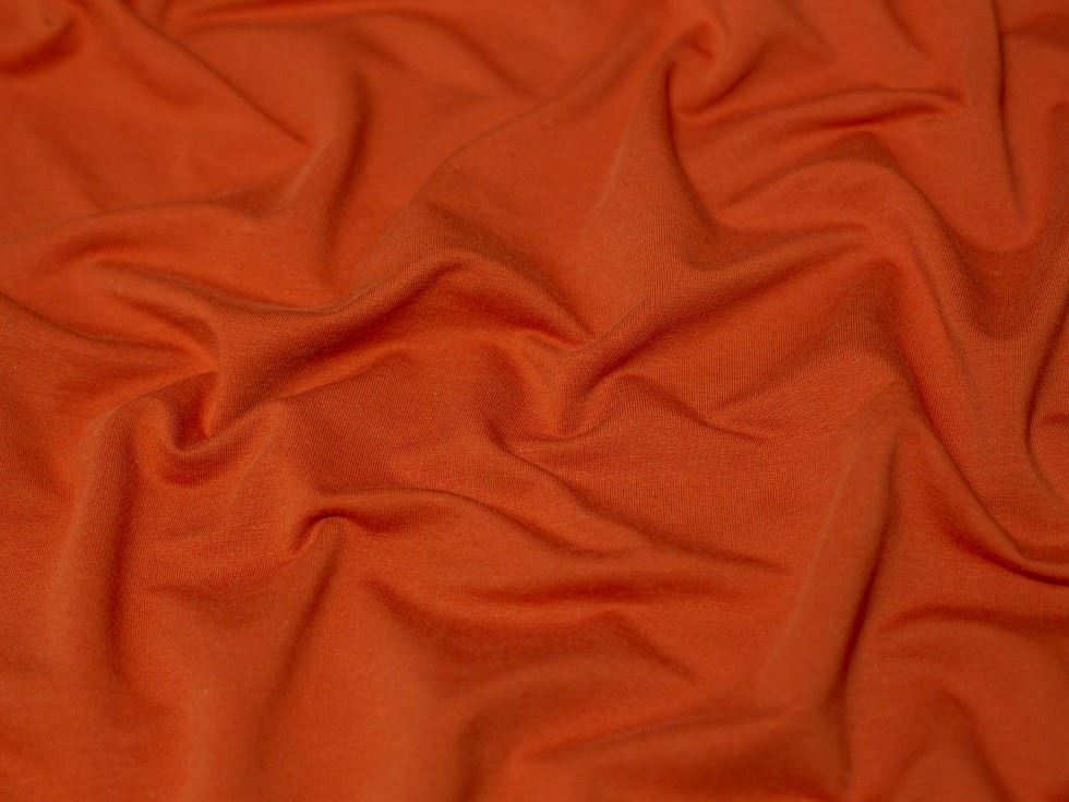 Minerva Core Range Rust Light Loop Back French Terry Stretch Knit Fabric