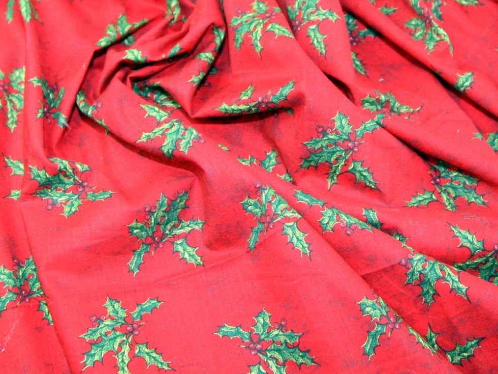 Deadstock 100% Cotton Fabric Red