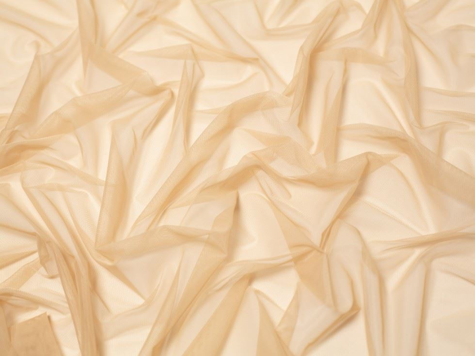 Minerva Core Range Divine Stretch Tulle Fabric Beige
 