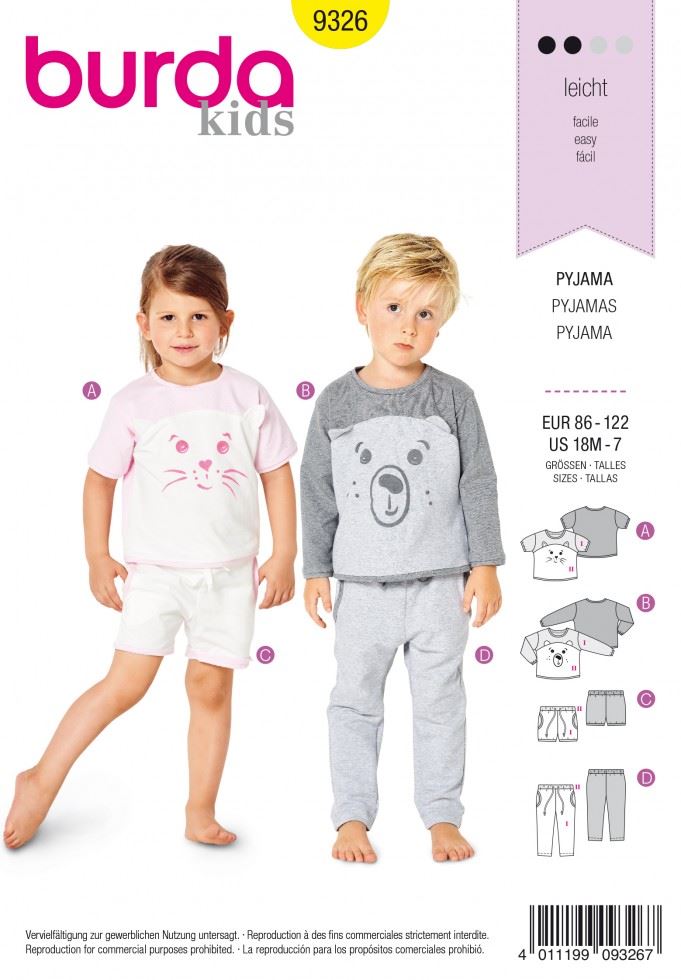 Burda Paper Sewing Pattern 9326
 