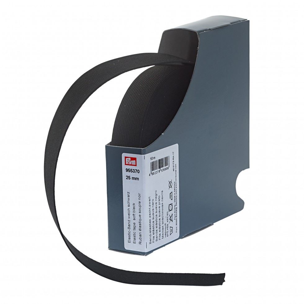 Prym Black Soft Elastic Tape
